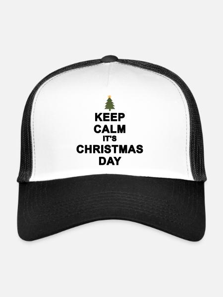 keep calm christmas - Casquette trucker  - blanc/noir - Devant