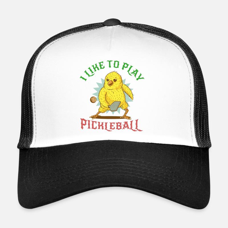 ich mag Pickleball - Trucker Cap - Weiß/Schwarz
