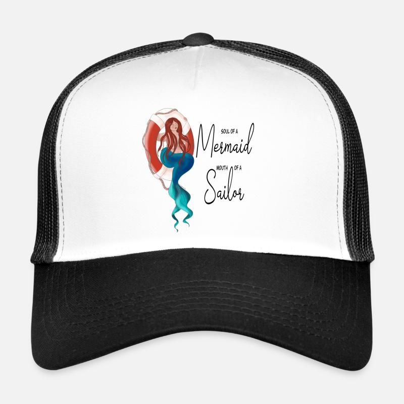 Meeresjungfrau mit Rettungsring Trucker Cap