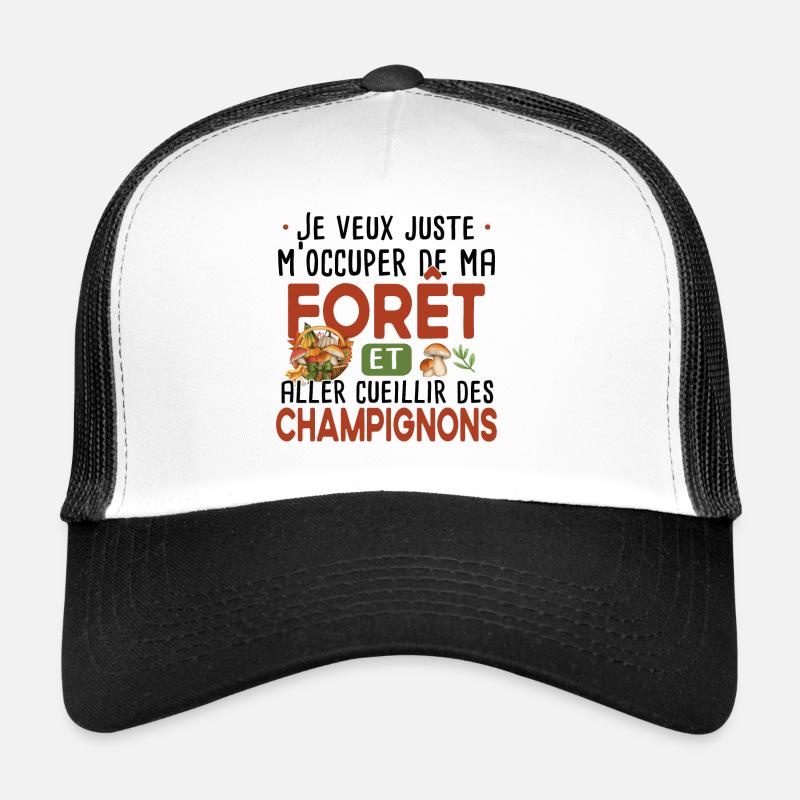 Champignon Champignons Cèpe Boletus Forêt Cèpes Casquette trucker 