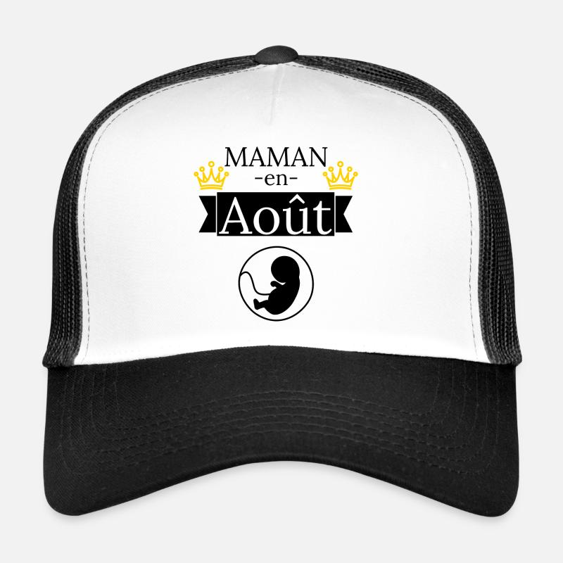 Maman en août. Future maman Casquette trucker 
