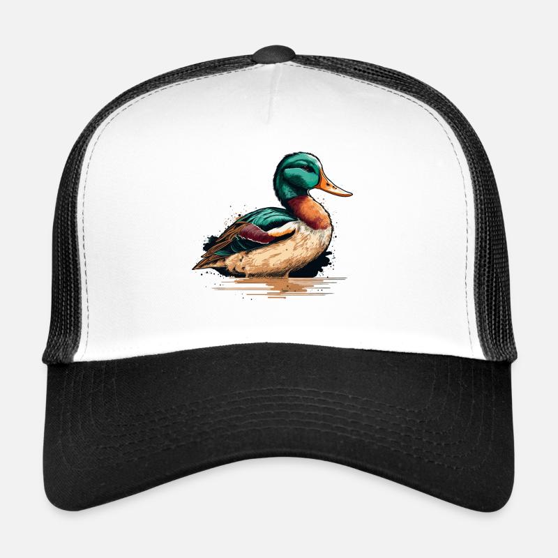Entenbesitzer Geschenk - Trucker Cap - Weiß/Schwarz