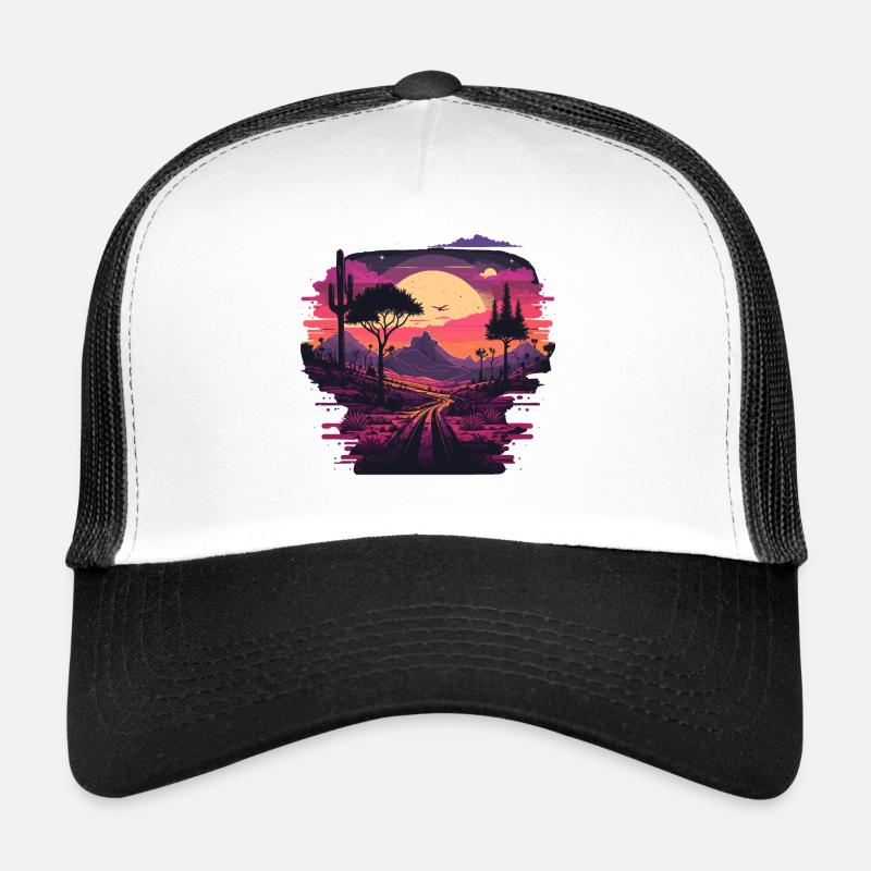Retro Sunset Trucker Cap
