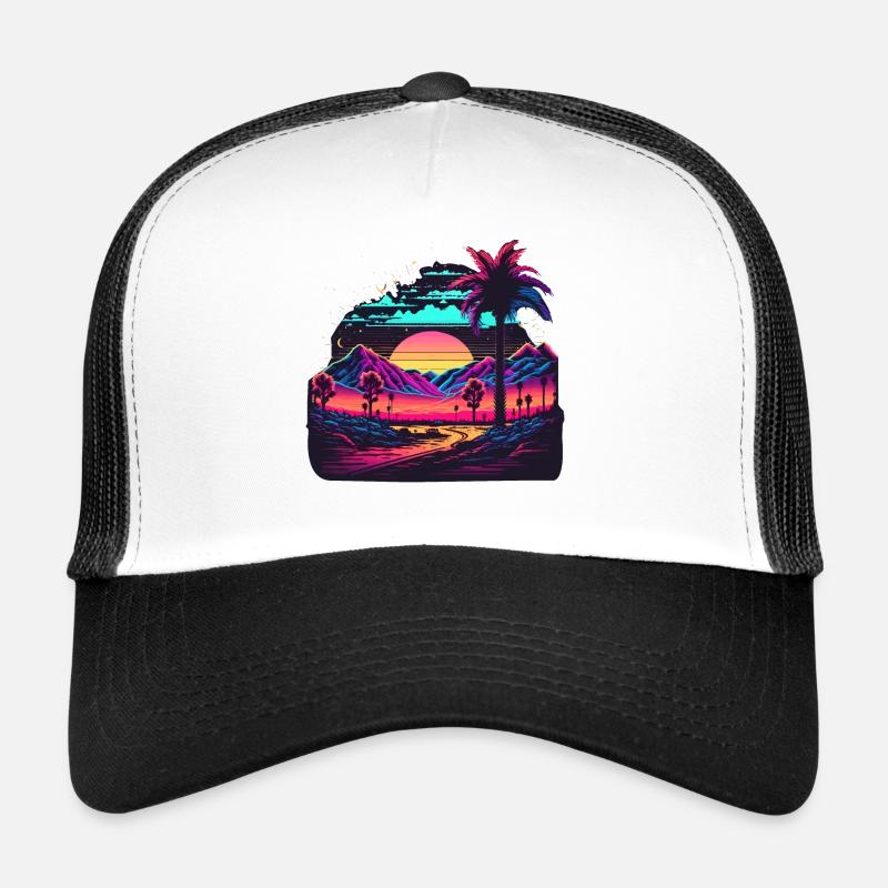 Synth Landscape Trucker Cap