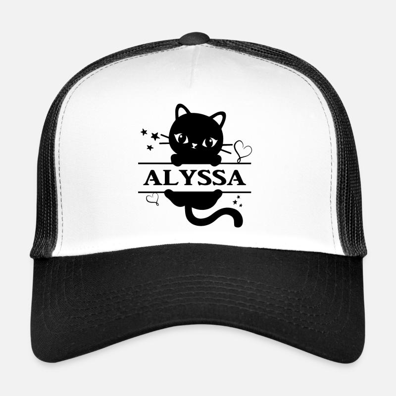 T-Shirt Alyssa T-Shirt Katze Geschenkidee Katze Trucker Cap