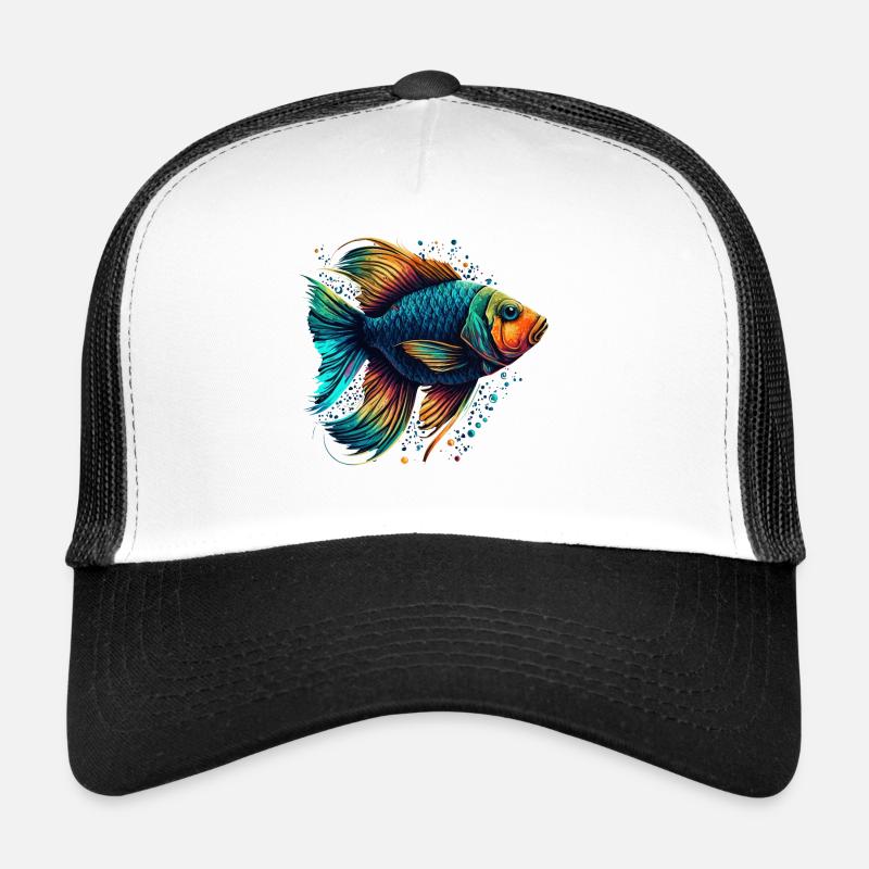 Poisson coloré Casquette trucker 