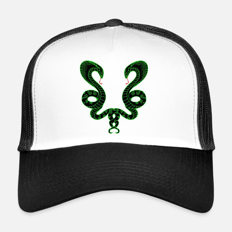 Two green snakes Trucker Cap