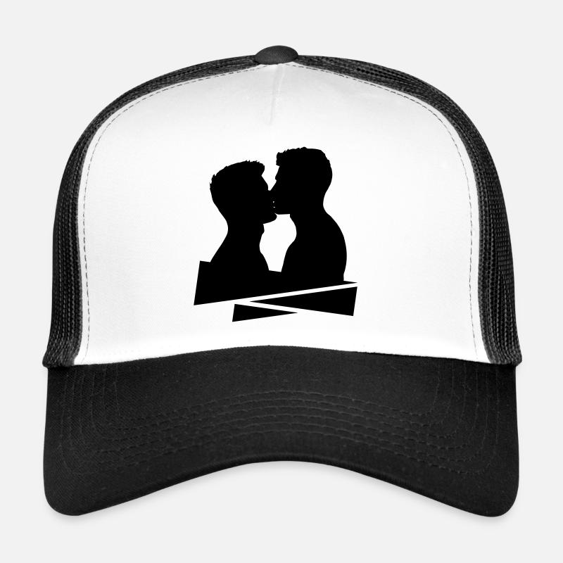 Kuss Mann Schwul Küssen Sexy Pride Geschenkidee Trucker Cap