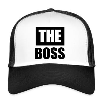 LE look partenaire BOSS ❤ - Casquette trucker  - blanc/noir - Devant