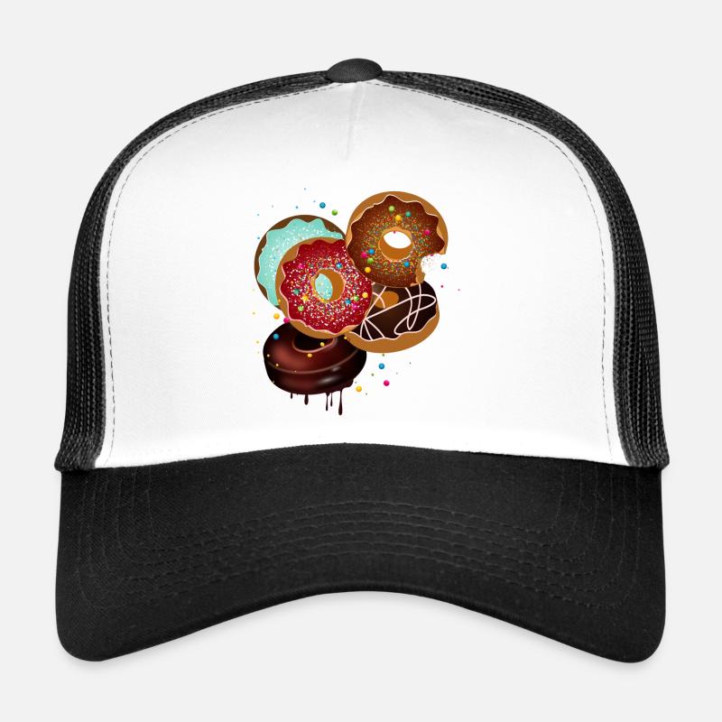 jeté sauvagement ensemble tas coloré de beignets Casquette trucker 