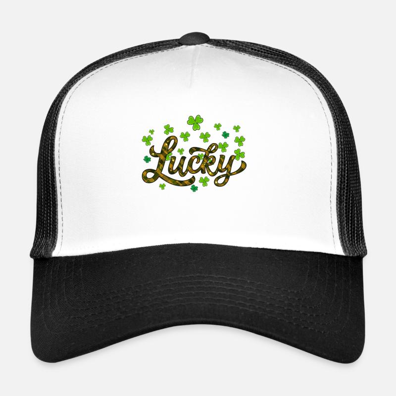 Lucky St Patricks Day, trèfle léopard Casquette trucker 