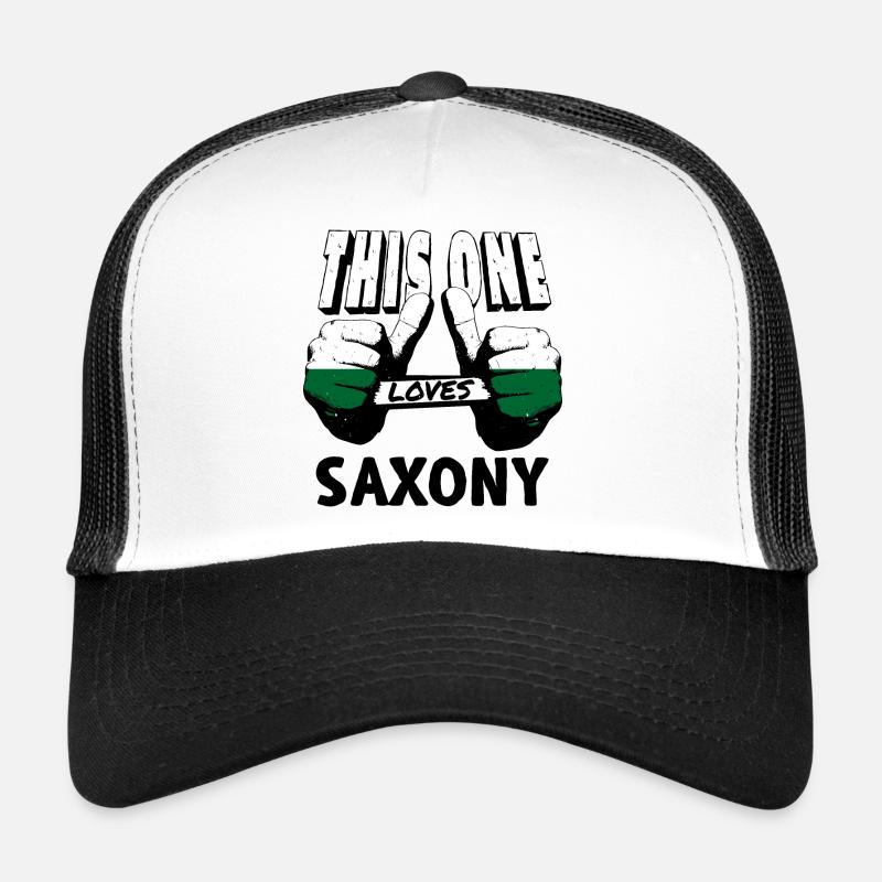 Drapeau de Saxe Drapeau saxon Ossi Holiday SN Casquette trucker 