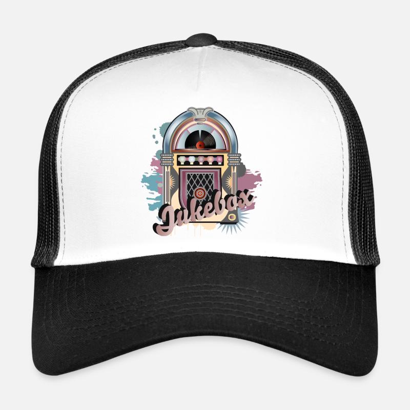 Jukebox au look graffiti rétro avec lettrage Casquette trucker 