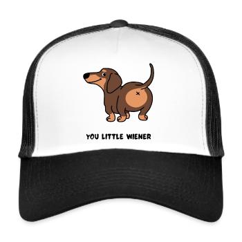 You Little Viennese, Dachshund - Trucker Cap - white/black - Front