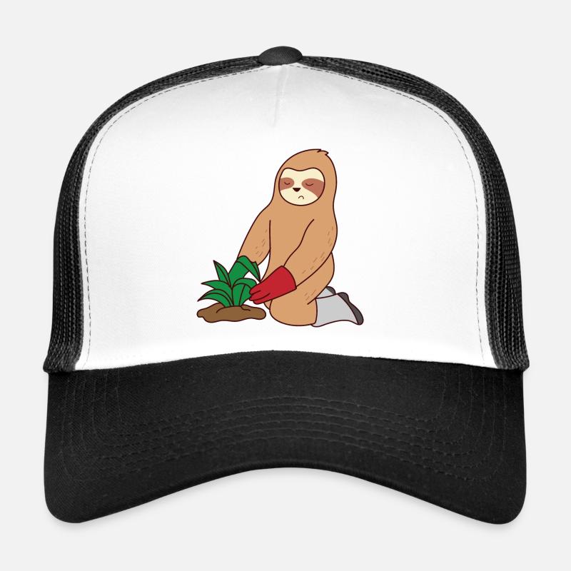 Sloth Gardening Lazy Tired Sleeping Gardener Trucker Cap