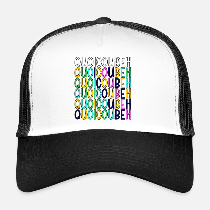 WhatCouBeH Regenbogen-Gitter Trucker Cap