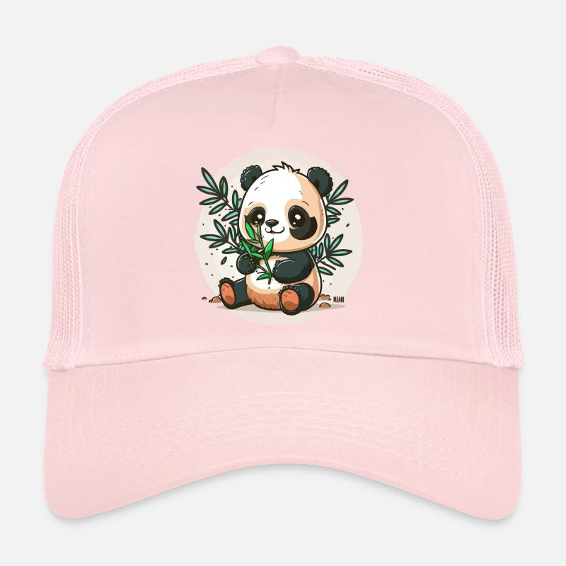 Panda amoureux du bambou Casquette trucker 