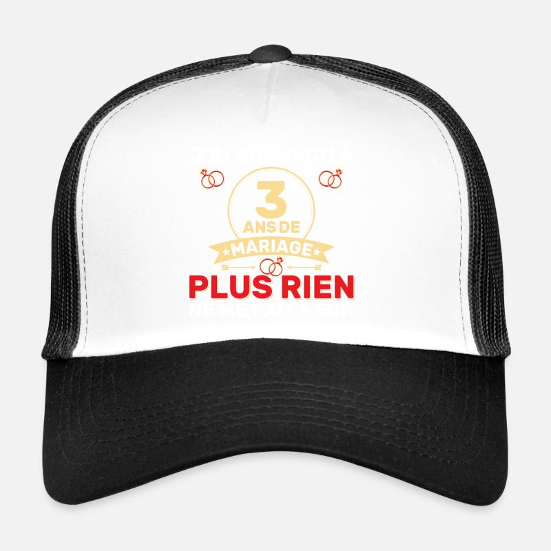 3 Ans De Mariage Noces De Coton Cadeau Mari 3eme Casquette trucker 