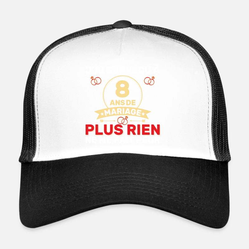 8 Ans De Mariage Noces De Coton Cadeau Mari 8eme Casquette trucker 