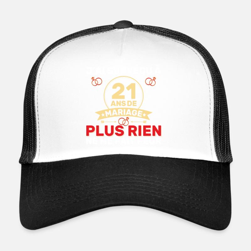 21 Ans De Mariage Noces De Coton Cadeau Mari 21eme Casquette trucker 