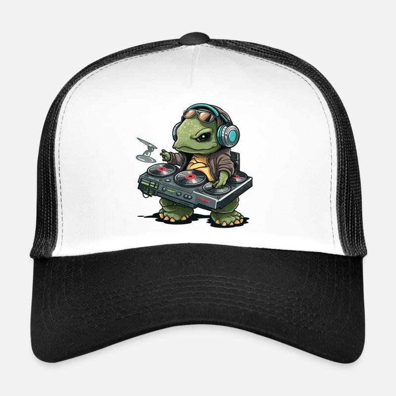 Turtle Beats - Casquette trucker - blanc/noir