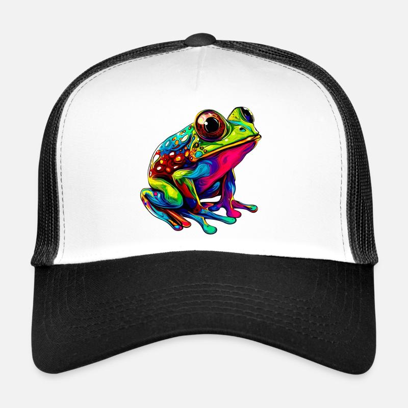 Grenouille - Casquette trucker  - blanc/noir