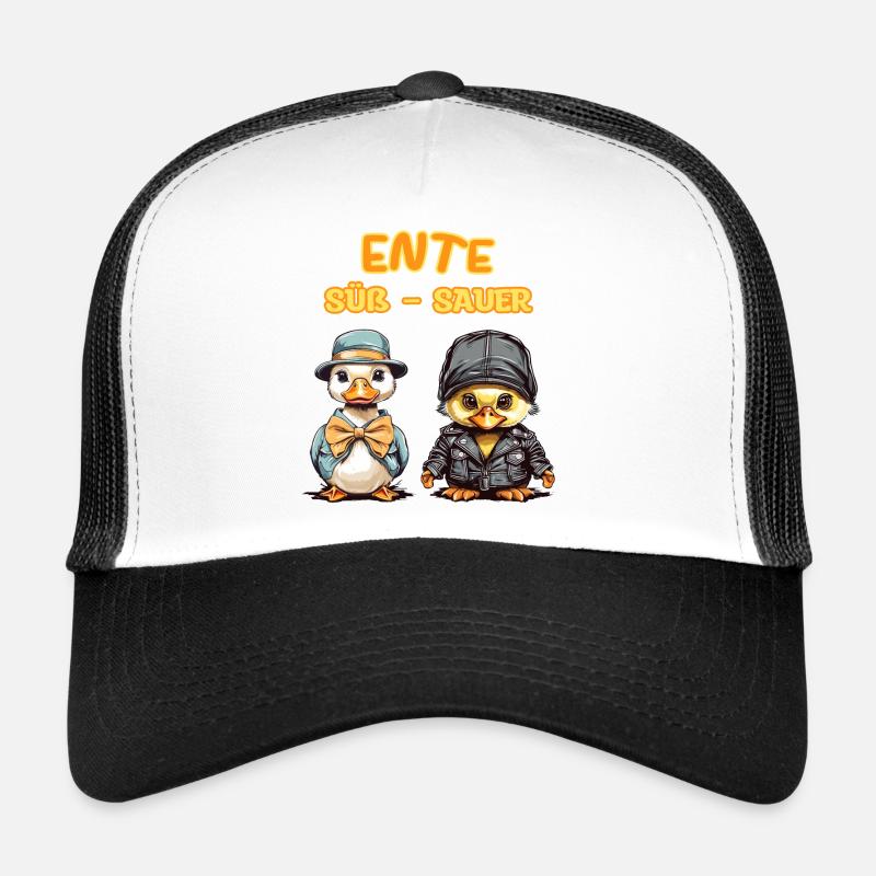 Ente Süß - Sauer - Trucker Cap - Weiß/Schwarz