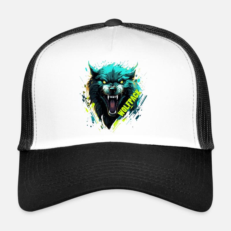Neonwolf-Wolfsmaske Trucker Cap