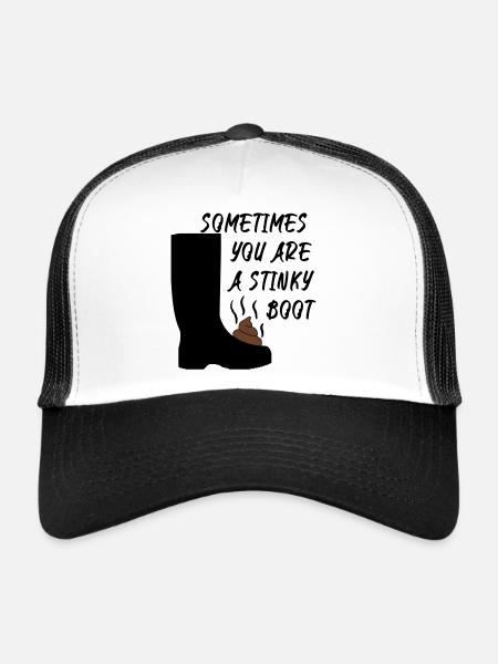 Parfois, vous êtes une botte puante - Casquette trucker  - blanc/noir - Devant