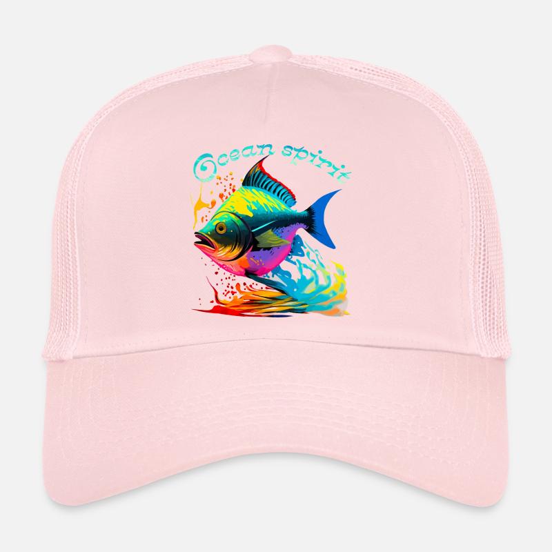 Ocean Spirit. Colorful Fish Trucker Cap