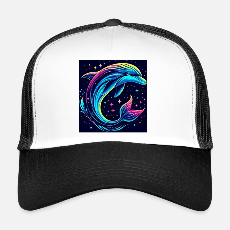 Delfin - Trucker Cap - Weiß/Schwarz