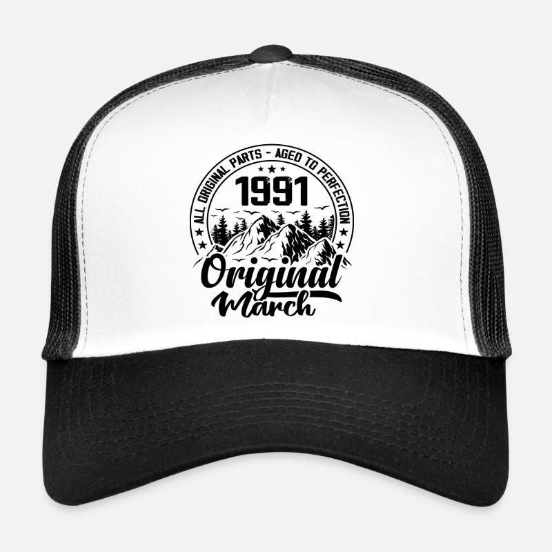 1991 March Original: 33 Years Anniversary Gift Trucker Cap