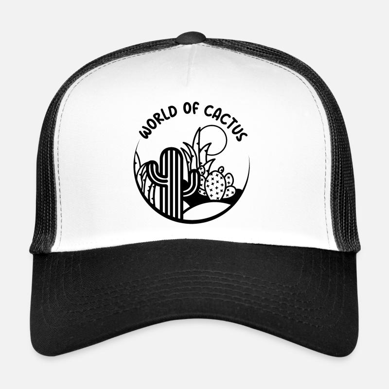 Cactus Plants Nature Landscape Desert Sun Icon Trucker Cap