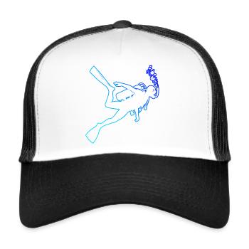Scuba Diving Women's Scuba Diver Scuba Diver - Trucker Cap - white/black - Front