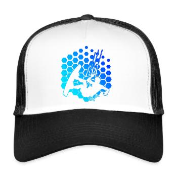 Kiten Kitesurfen Kitesurfing Kite Kitesurf - Trucker Cap - white/black - Front