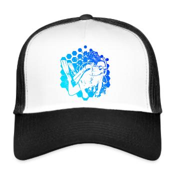 Scuba Diver Diver Scuba Tauchen Diving - Trucker Cap - Weiß/Schwarz - Vorne