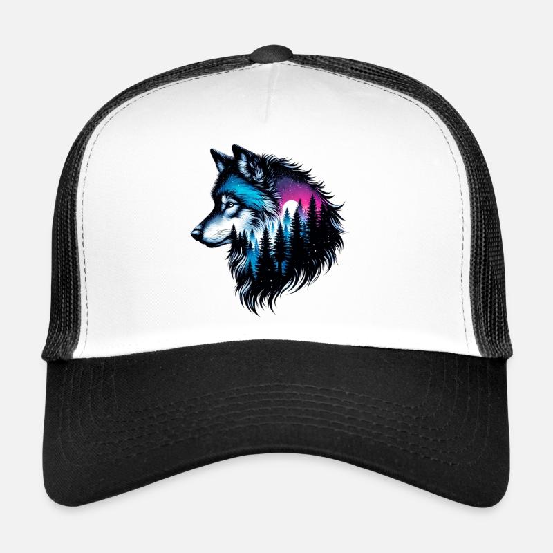 Wolf - Trucker Cap - Weiß/Schwarz