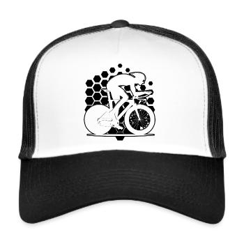 Road Cyclist Men Road Bike Road Bike Road Bike - Trucker Cap - white/black - Front