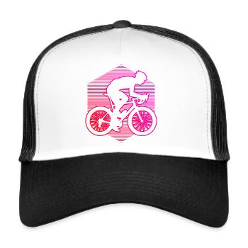 Road Bike Road Cycling Road Bike Road Cyclist - Trucker Cap - white/black - Front