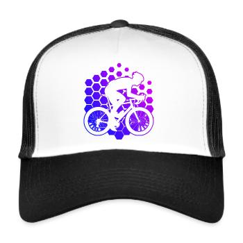 Road Cyclist Road Cycling Road Bike Road Bike - Trucker Cap - white/black - Front