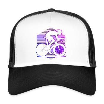 Rennradfahren Rennrad Rennradfahrer Damen - Trucker Cap - Weiß/Schwarz - Vorne