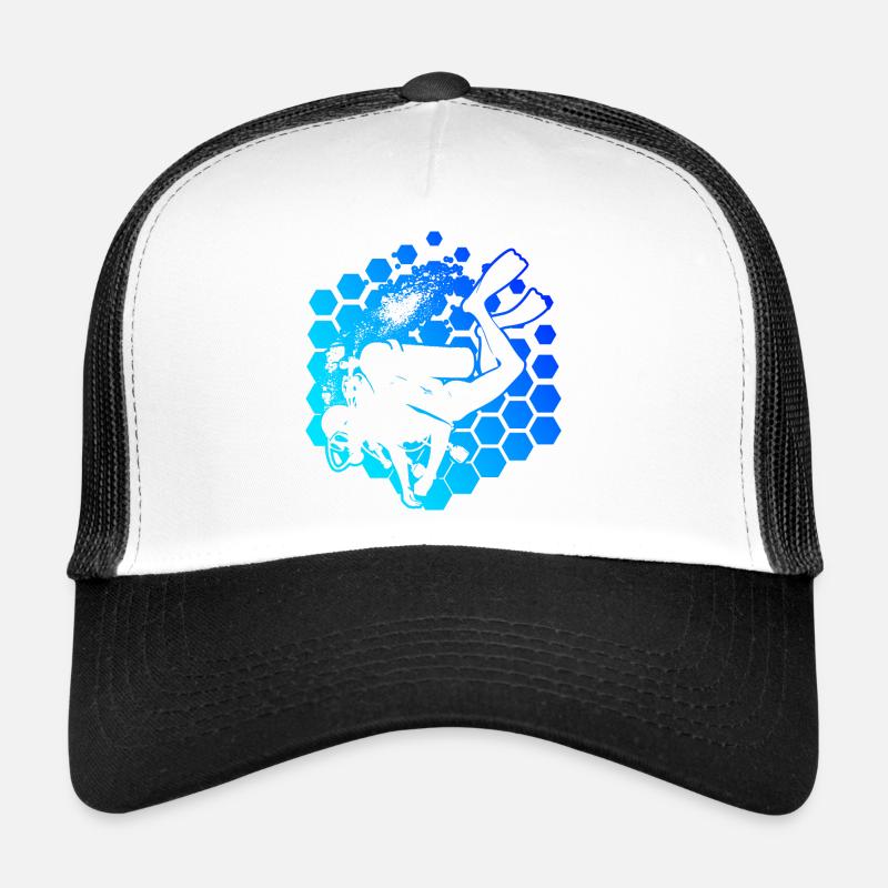Diver Scuba Diver Diving Scuba Tauchen Trucker Cap