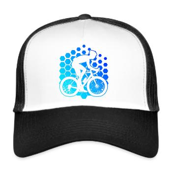Road Cycling Road Bike Road Bike Road Cyclist - Trucker Cap - white/black - Front