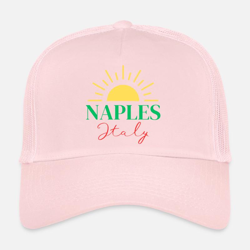 Vibrant Naples Italy Sun Design Trucker Cap