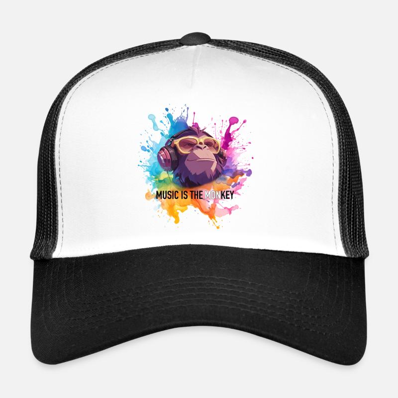 Musik ist der Monkey Wortwitz Trucker Cap