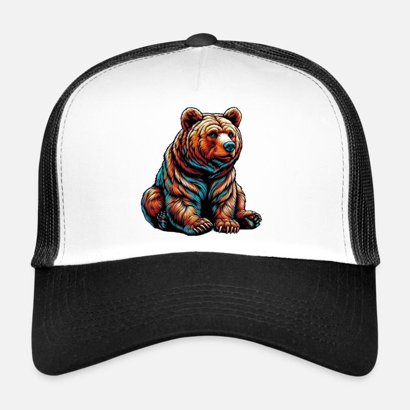 Bär - Trucker Cap - Weiß/Schwarz