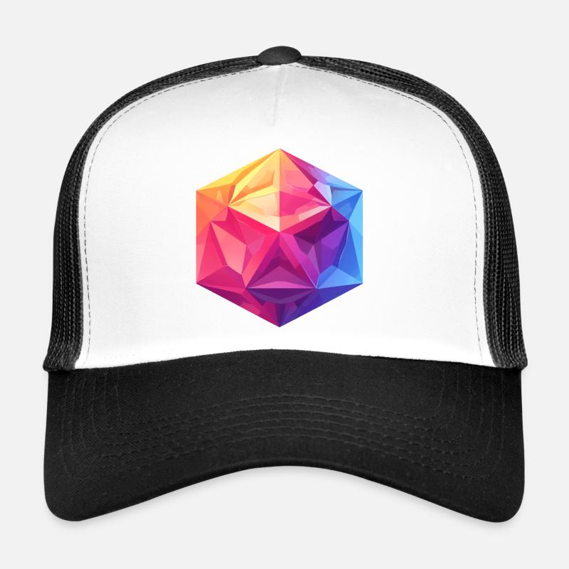 Cube Géométrique D20 – Design RPG coloré Casquette trucker 