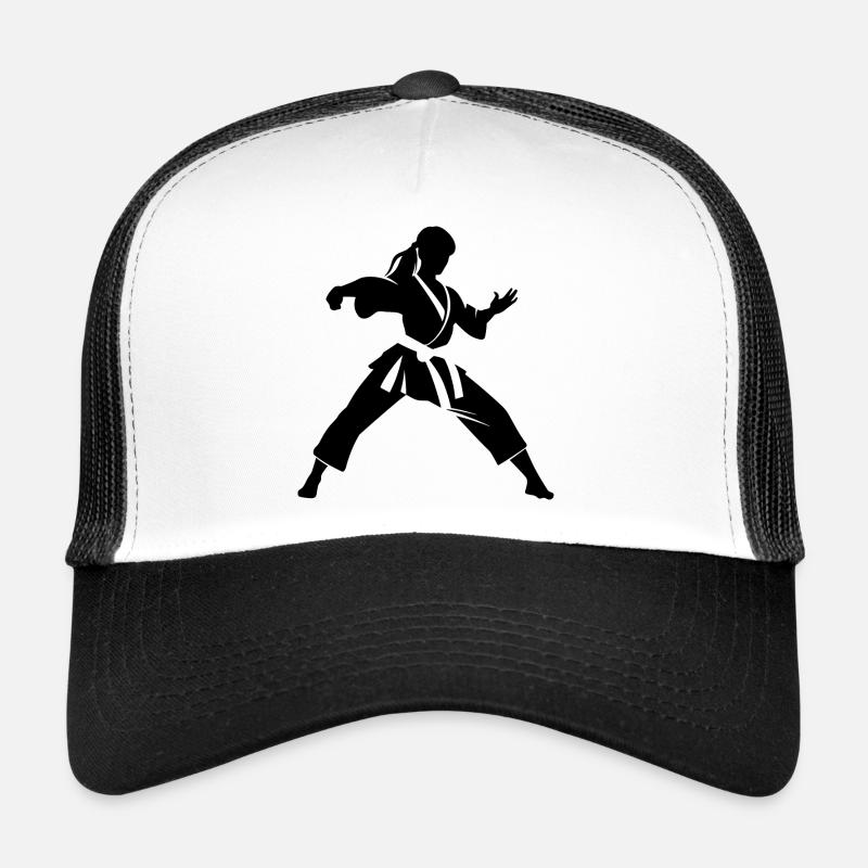 Female Karateka Drawing Trucker Cap