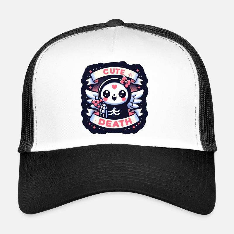 Süßer Tod mit Flügeln und Blumen Trucker Cap