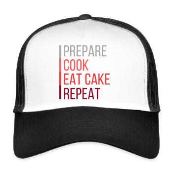 instructions for cooking apple pie - Trucker Cap - white/black - Front